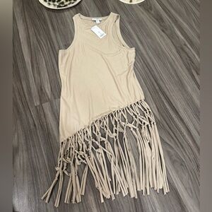 Top shop beachy fringe top